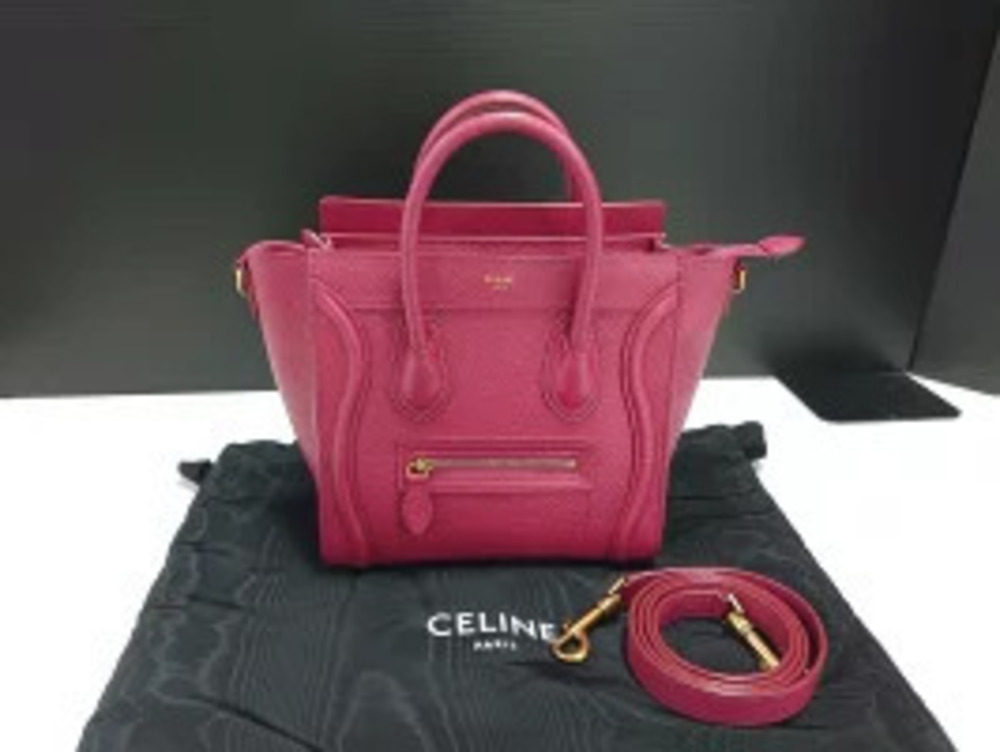 Celine Cabas Tote Brown Triomphe Canvas tan calfskin